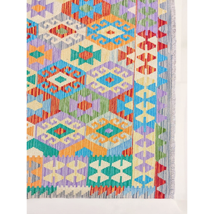 Alfombra Kilim de Maimana, Afganistán, 284 x 203 cm, Alfombras y Juegos de Alfombras Tradicionales Afganas - Product Image 4