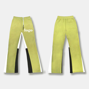 Pantalones de chándal acampanados bootcut para hombre, pantalones de chándal holgados, informales, holgados, acampanados, novedad - Product Image 4