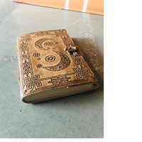 Journaux en cuir gaufré soleil et lune sur mesure avec pages en papier fait main en coton idéal pour la revente