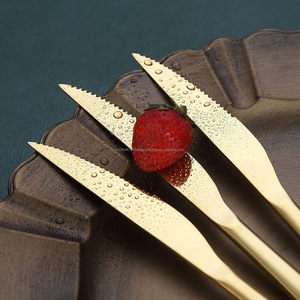 Premium Quality 18/10 Wedding Durable Gold Knife and Fork <b>Set</b> Stainless Steel <b>Flatware</b> <b>Set</b> - Product Image 4