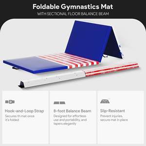 BalanceFrom Trave da Ginnastica Sezionale Rossa/Bianca/Blu, Accessorio per Attrezzature da Ginnastica e Fitness - Product Image 4