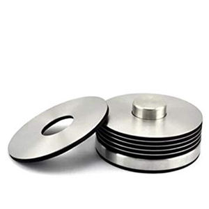 Solid Brass Amara <b>Coasters</b> Set Of 6 with Holder - Product Image 4