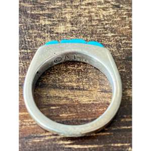 Anillo Allen Tolino para Hombre, Modelo Cobblestone, con Turquesa Sleeping Beauty y Plata de Ley, Piedra Natural Tallada, Talla 5.75, para Uso Diario - Product Image 5