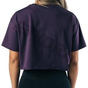 2023 Cotton Blank Causal O-Neck Tshirt <b>Crop</b> T-shirt Women New Design <b>Crop</b> <b>Top</b> Short Sleeve Cotton Wholesale ODM - Product Image 3