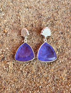 Pendiente de tanzanita de Plata de Ley 925 hermoso pendiente de mujer - Product Image 2