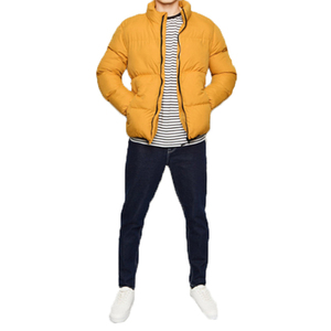 Chaqueta Acolchada Dorada Qito International, Moda Urbana, Transpirable, Resistente al Viento, para Hombre, Elegante, Cálida, Informal, de Invierno, con Piel Sintética - Product Image 5