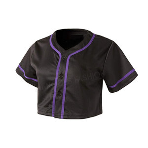 Camiseta de béisbol corta para mujer a la venta, camiseta de Béisbol Juvenil personalizada de poliéster de nuevo estilo, precio al por mayor - Product Image 1
