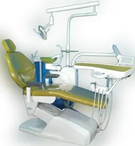 SCIENCE & SURGICAL MANUFACTURE MILD STEEL (FRAME MATERIAL) MANUAL LIGHT GREEN ELECTRIC DENTAL CHAIR FREE SHIPPING...