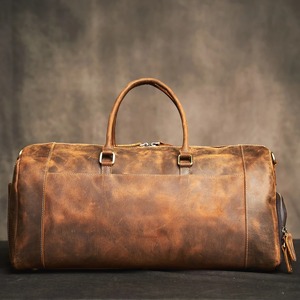 Bolsa de Viaje de Cuero Ecológica Personalizada al por Mayor para Hombre, Hecha a Mano, para Viajes Cortos, Fin de Semana, Deportes, Gimnasio, con Cremallera, Grande - Product Image 5