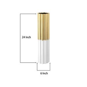 Jarrón Simple negro con detalles dorados, perfecto para dormitorio, escritorio de estudio, sala de estar, salón y regalo creativo o uso decorativo - Product Image 5