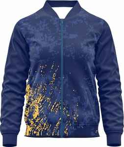 Veste bomber en cuir avec patch brodé en chenille personnalisé OEM, veste de baseball pour hommes, veste vintage personnalisée pour hommes - Product Image 3