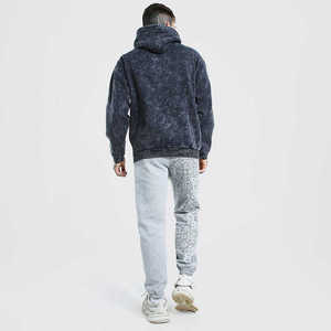 Ensemble de streetwear personnalisé de haute qualité pour hommes sweat à capuche tricoté vintage lavé à l'acide pantalons de survêtement fabricants de sweat à capuche pour hommes - Product Image 4