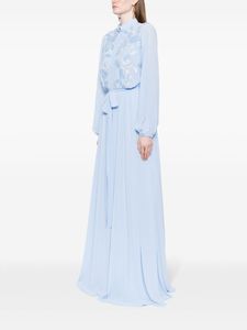 ชุดราตรีผ้าซาตินระบายอากาศได้ดีคอกลมแขนยาวเต็มตัวและเดรสทรงเอประดับเลื่อมป้องกันไฟฟ้าสถิตย์สำหรับงานปาร์ตี้งานพรอม - Product Image 4