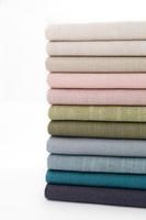 100% français lin tissu pour vêtements Stock Lot pur lavé Delave tissé lin tissu rideau tissu couleurs unies indien Mfg.