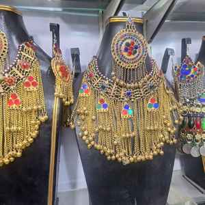 Traditional Style Afghan Necklace Earrings Set Hot Selling New Antique <b>Jewelry</b> <b>Handmade</b> Necklaces Earrings <b>Jewelry</b> Sets - Product Image 4