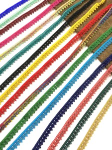 Tự làm may Vật liệu may mặc vàng bạc đỏ xanh xanh kim Loại ren giáng sinh nhỏ cong bện trang phục sequined cạnh Trims - Product Image 6