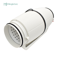 Ventilateur axial en ligne à roulement à billes, faible bruit, haute vitesse 2550 tr/min, pales en plastique, 220V 50Hz, OEM pour cuisine et salle de bain domestiques