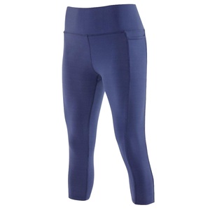 Professional Manufacture Best Quality Women <b>Legging</b> Elastic Waist Mid Waist Solid <b>Pattern</b> Breathable Quick Dry Spandex/Polyester - Product Image 2