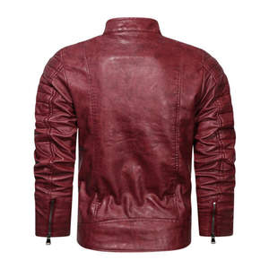 Chaqueta de Invierno para Hombre de Diseño Superior, Cuello Alto, Mangas Personalizables, 100% Cuero Genuino de Alta Calidad, Impermeable y Resistente al Viento - Product Image 2