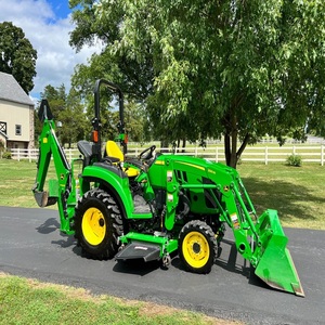 Tracteur de jardin Johhn 220H 25HP 4x4 vert multifonctionnel avec chargeur frontal et pelle arrière, moteur et pompe à engrenages - Product Image 5