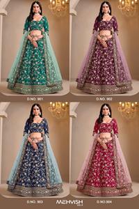 Venta caliente hermoso arte seda Lehenga Choli con blusa y bordado Dupatta y fabricante de trabajo de lentejuelas de Surat - Product Image 6