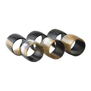 Servilleteros de cuerno pulido para bodas, accesorios de decoración de mesa, vajilla de jardín para el hogar, juegos de café y vino - Product Image 1