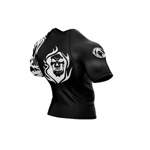 OEM Custom Logo Compression <b>MMA</b> <b>Rash</b> <b>Guard</b> for Men Sublimated Printed Long Sleeve Short Length Anti-UV Quick Dry Gym Fabric - Product Image 6