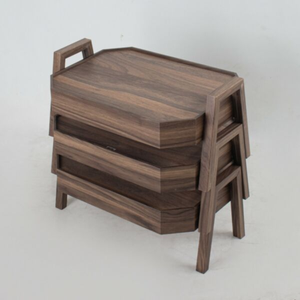 Nuevo artículo, soporte de comida de madera natural, Juego de 3 Bandejas para servir, vajilla para restaurantes, venta al por mayor de Vietnam - Product Image 2