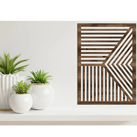 Décoration murale rectangulaire moderne en MDF découpé au laser, écologique et très vendue, pour salon et maison, avec taille et couleur personnalisables