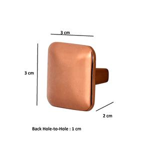 Metal Rose Gold square Shape Modern Door Knobs for Home Dresser Door Cabinet Furniture Decorative <b>Kitchen</b> Wardrobe Handle Knobs - Product Image 4