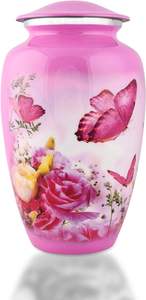 ผู้ใหญ่สีชมพูผีเสื้อCremation Urnเถ้ามนุษย์ผู้ใหญ่Urnอนุสรณ์ฝังศพCremation Urns 200 ลูกบาศก์นิ้ว (ผู้ใหญ่ขนาดใหญ่) - Product Image 6