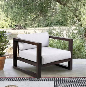 เฟอร์นิเจอร์ห้องนั่งเล่นสไตล์โมเดิร์นเก้าอี้โลหะสแตนเลสเก้าอี้พนักพิงหลังต่ํา - Product Image 3