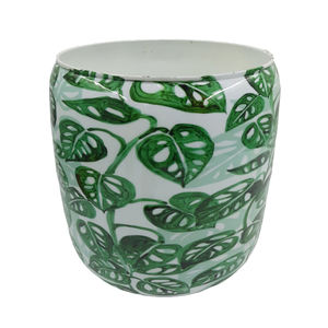 Juego de 3 Macetas Redondas de Metal de Diseño Moderno con Acabado Esmaltado para Decoración de Mesa de Salón, Hechas a Mano y Personalizadas - Product Image 1