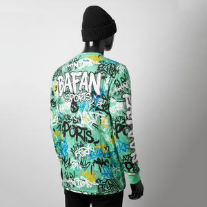 Camiseta de Manga Larga de Poliéster Premium, Transpirable, Absorbe la Humedad, Diseño Gráfico Verde, Sublimación Personalizada, Camiseta de Manga Larga de Algodón - Product Image 4