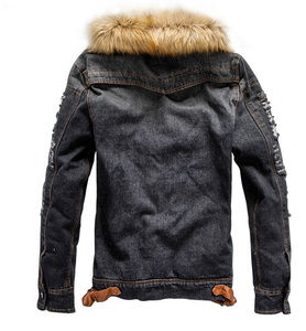 Veste en jean pour homme 100 % coton de haute qualité, élégante, avec logo personnalisé sur le devant, respirante, pour un usage décontracté en hiver, vente en gros OEM - Product Image 4