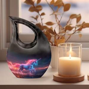 Urna de Metal de Unicornio para Cenizas Mujeres Urnas de Cremación para Cenizas Humanas Mini Urnas Adulto Hombre Pequeño para Cenizas Humanas Tamaño Personalizado - Product Image 3