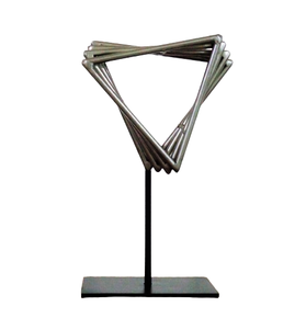 Ornement de sculpture de conception naturelle unique pour la décoration de la maison Décor de table de console coulé en aluminium en 3 couleurs en métal - Product Image 5