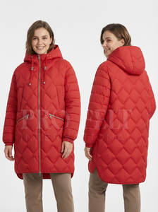 Women's Custom Design Diamond <b>Quilted</b> Down Cape Coats with Hood Long Sleeve Padded Winter <b>Poncho</b> <b>Quilted</b> Coat For Women's - Product Image 6