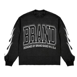 2025คอลเลกชั่นสเวตเชิ้ตแบบสวมหัวคอตตอน100% สำหรับผู้ชายผ้าขนแกะสไตล์สีพื้นพิมพ์ลายด้วยหิน - Product Image 5