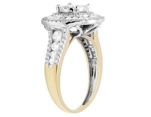 Round Cut Moissanite Cluster Studded Rhodium Plated Engagement Wedding <b>Ring</b> for Women in Unique <b>Iced</b> Out Sterling Silver Jewelry - Product Image 3