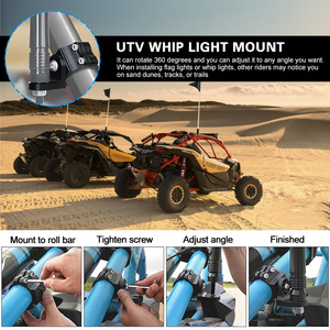 Soporte Impermeable para Antena de Bandera LED de 1.75 - 2 Pulgadas para Polaris RZR Can-Am ATV UTV - Product Image 4