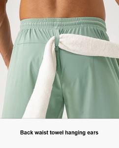 Shorts en éponge droite personnalisés de la meilleure qualité pour hommes, pantalons courts décontractés de haute qualité, cargo de gym, avec poches latérales - Product Image 3