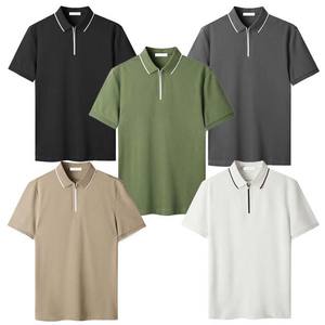 Jersey de Manga Larga con Cierre de Cremallera, Informal y Elegante para Hombre, de Talla Grande, Transpirable, de Poliéster/Algodón, con Logotipo Personalizado al por Mayor, de Alta Calidad, Envío Inmediato - Product Image 1