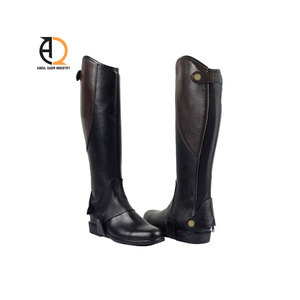 Medias Polainas de Alta Calidad para Montar a Caballo, Cuero Vacuno Genuino, Estilo Occidental, Cómodas y Personalizables para Hombre - Product Image 6
