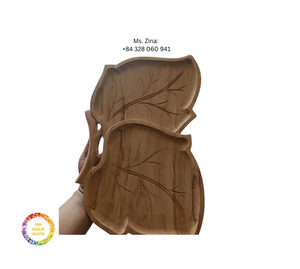 Bandeja rústica de bambú hecha a mano, plato de madera ecológico para servir té, café, comida y decoración para uso en escritorio en la cocina - Product Image 1