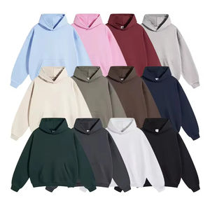 355G Heavy Washed <b>Vintage</b> Polyester / Cotton <b>Sweatshirt</b> Trendy Hooded Hoodie Front Logo <b>Oversized</b> Anti-Pilling for Adding Fleece - Product Image 1