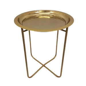 Mesa auxiliar de Metal de larga duración, pata de madera blanca, muebles decorativos para sala de estar, hechos a mano personalizados - Product Image 6