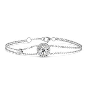 Bracelet Halo à double chaîne, design rond - Product Image 3