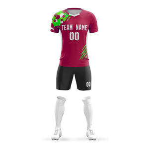 Vente en gros en usine Ensemble complet de maillots de football personnalisés Uniformes de kit de football pour jeunes Vêtements de football pour hommes avec service de coupe automatisé OEM - Product Image 2