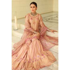 Conjunto de traje para mujer, camisa color topo, pantalones Dupatta - Product Image 3